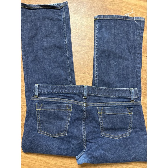 Ann Taylor Petites Women 16P Dark Wash Blue Straight Leg Denim Jeans Mid Rise - Picture 5 of 7